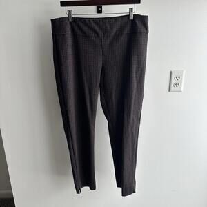 Zac & Rachel Pants Women’s Purple Plaid Pull-On Stretch Dress Pants Large